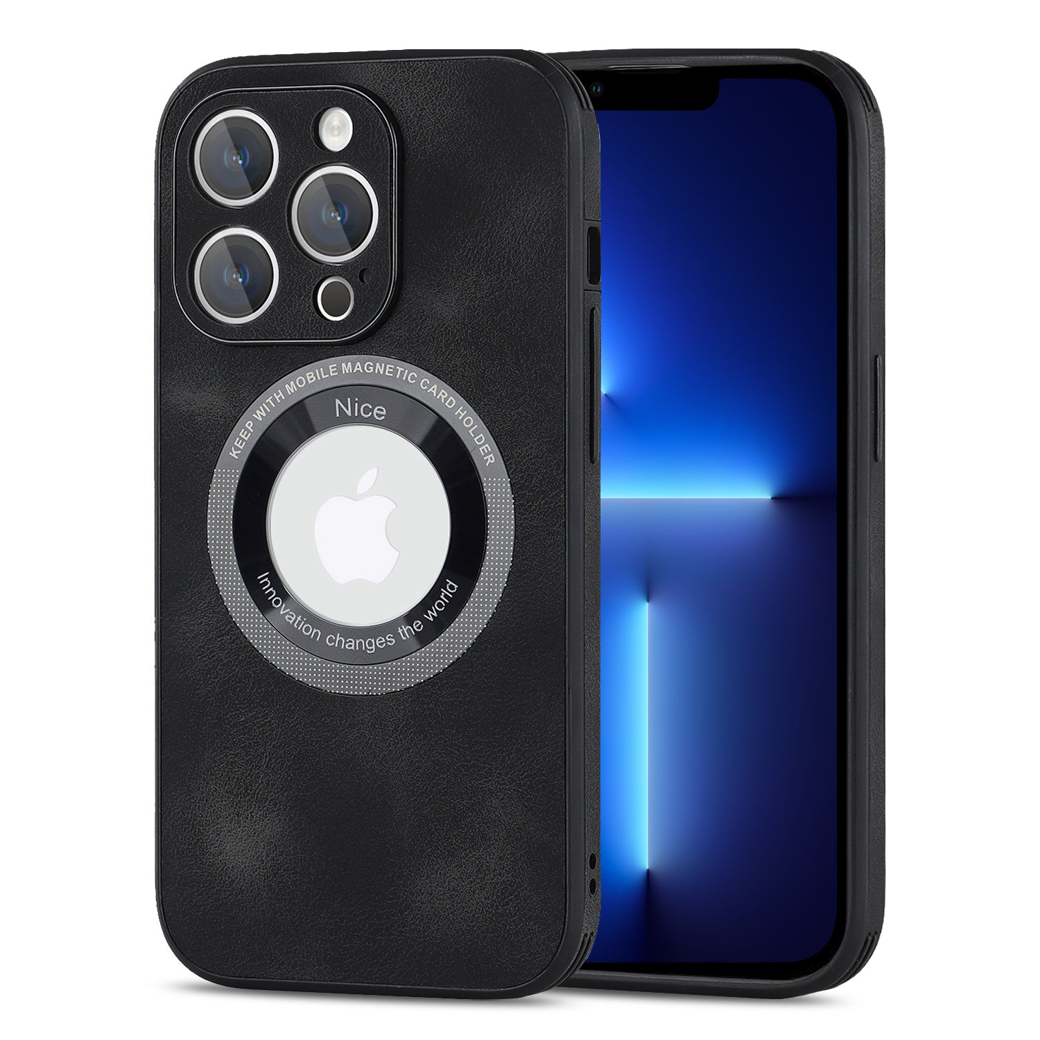 For iPhone 13 Pro PU Leather+PC+TPU Phone Case Anti-Scratch Logo View Magnetic Cover For iPhone 13 Pro PU Leather+PC+TPU Phone Case Anti-Scratch Logo View Magnetic Cover
